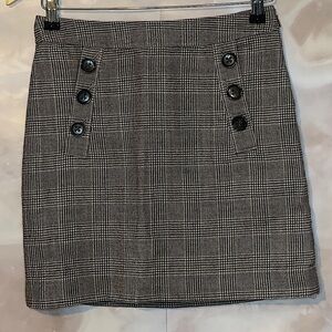 Banana Republic Wool Plaid Mini Skirt